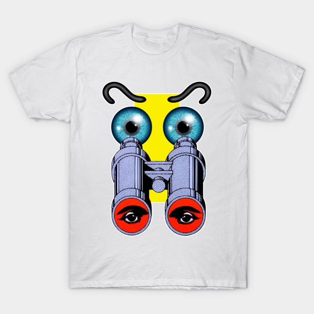 Binocular eyes and eyebrows T-Shirt by Marccelus